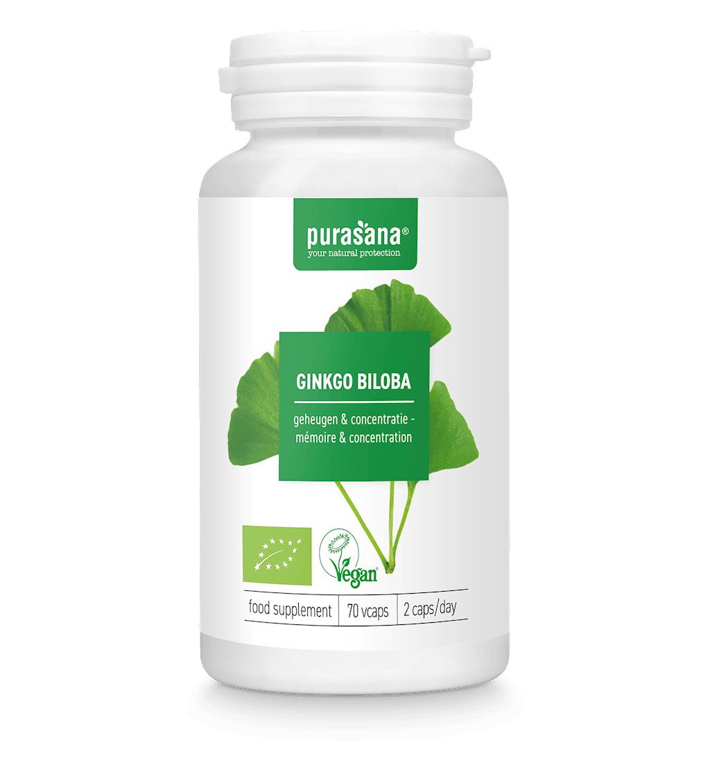 MIŁORZĄB JAPOŃSKI (GINKGO BILOBA) BIO (250 mg) 70 KAPSUŁEK - PURASANA