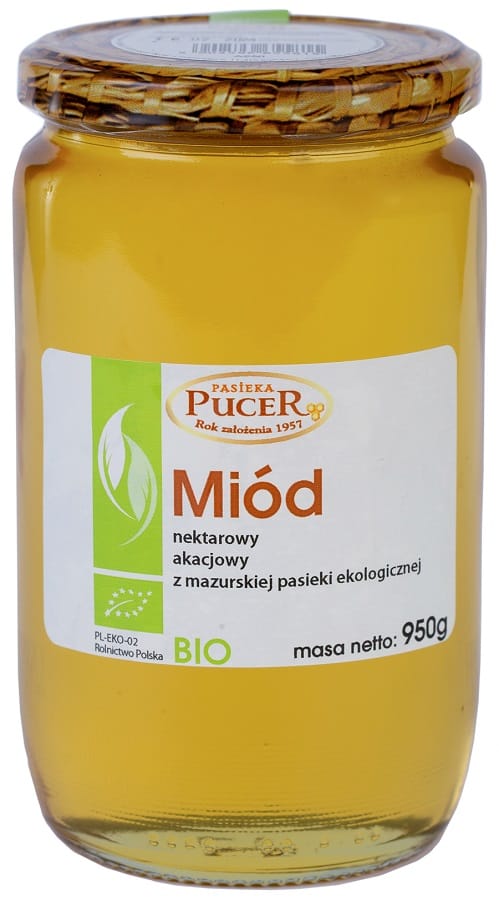 MI&Oacute;D NEKTAROWY AKACJOWY BIO 950 g - PASIEKA PUCER