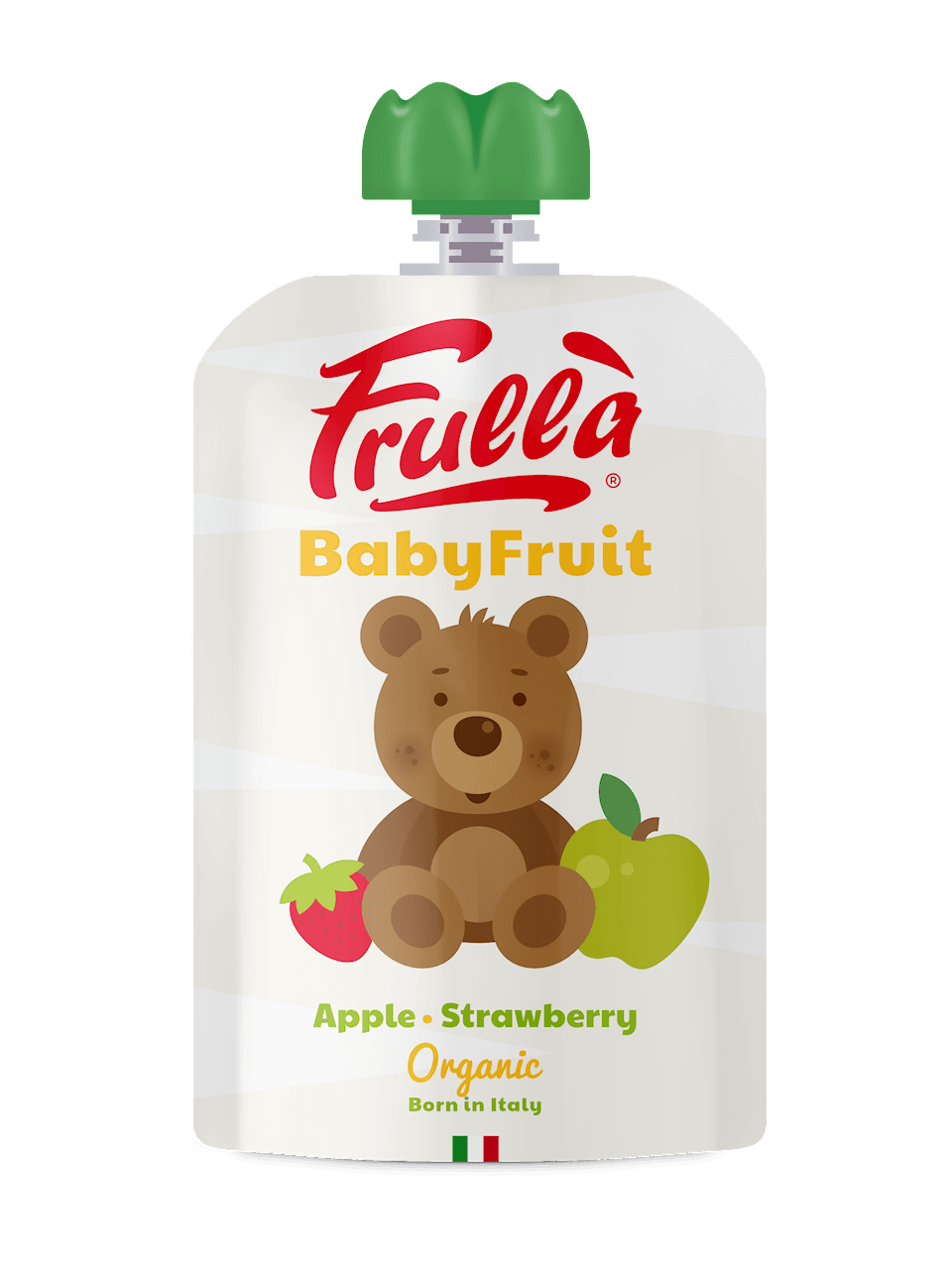 MUS JABŁKO - TRUSKAWKA BEZ DODATKU CUKR&Oacute;W BEZGLUTENOWY OD 6 MIESIĄCA BIO 100 g - FRULLA (NATURA NUOVA)