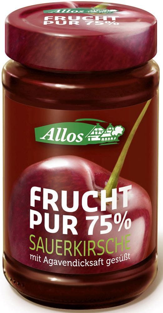MUS WIŚNIOWY (75 % OWOC&Oacute;W) BIO 250 g - ALLOS