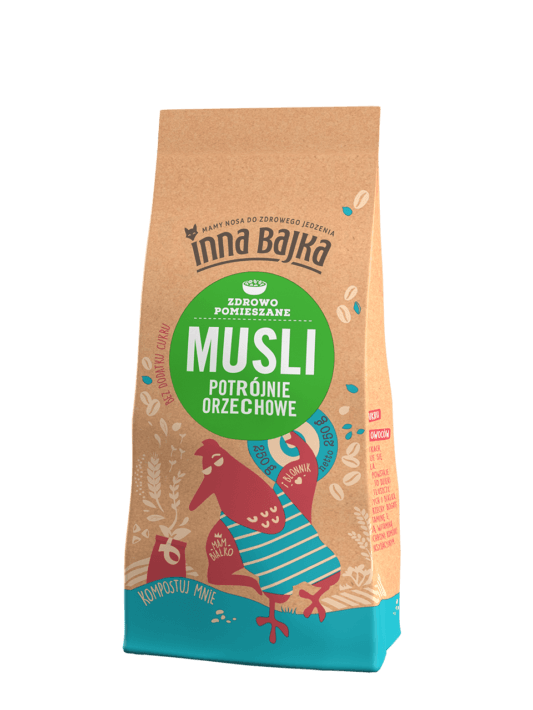 MUSLI POTRÓJNIE ORZECHOWE BEZ DODATKU CUKRU 250 g - INNA BAJKA
