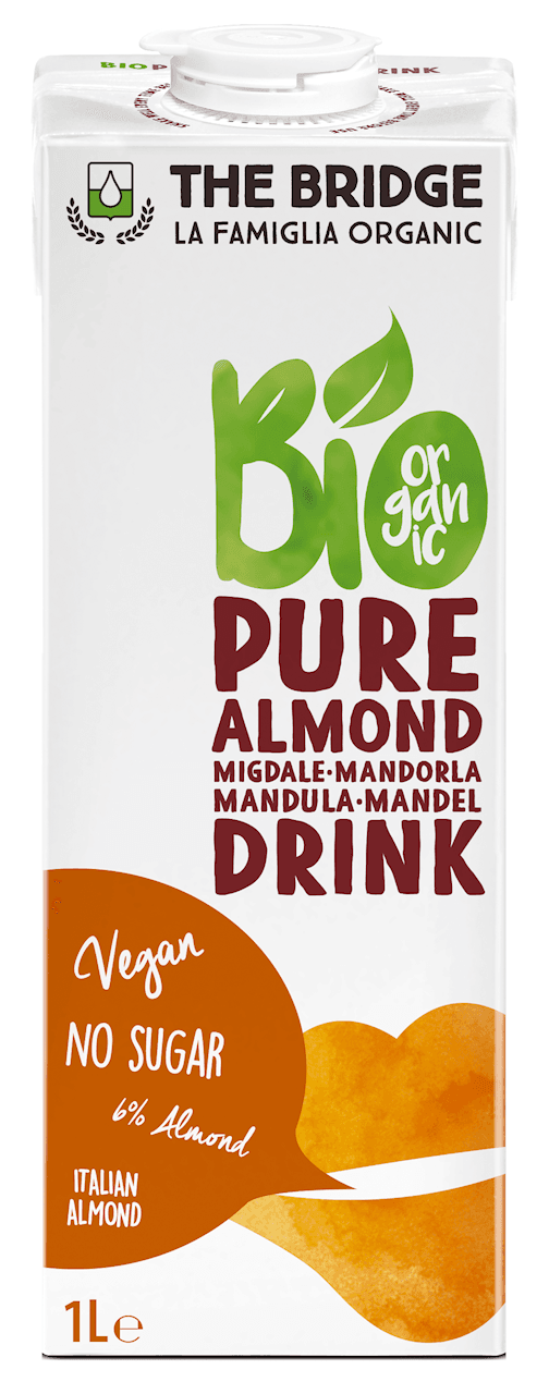 NAP&Oacute;J MIGDAŁOWY 6 % BEZ DODATKU CUKR&Oacute;W BEZGLUTENOWY BIO 1 L - THE BRIDGE