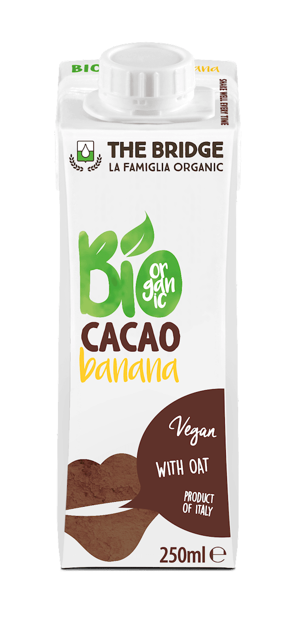 NAP&Oacute;J OWSIANY BANANOWO - KAKAOWY BEZ DODATKU CUKR&Oacute;W BIO 250 ml &ndash; THE BRIDGE