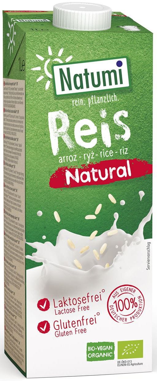 NAP&Oacute;J RYŻOWY BEZ DODATKU CUKR&Oacute;W BEZGLUTENOWY BIO 1 L - NATUMI