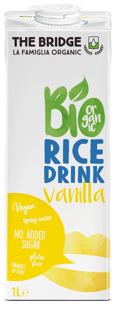 NAP&Oacute;J RYŻOWY O SMAKU WANILIOWYM BEZ DODATKU CUKR&Oacute;W BEZGLUTENOWY BIO 1 L - THE BRIDGE