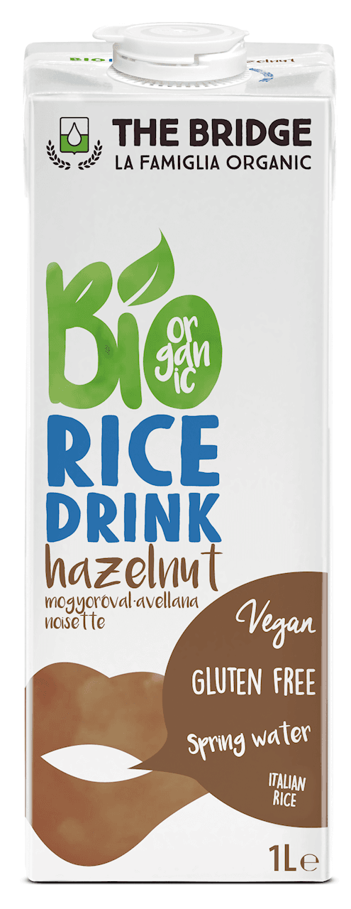 NAP&Oacute;J RYŻOWY Z ORZECHAMI LASKOWYMI BEZGLUTENOWY BIO 1 L - THE BRIDGE