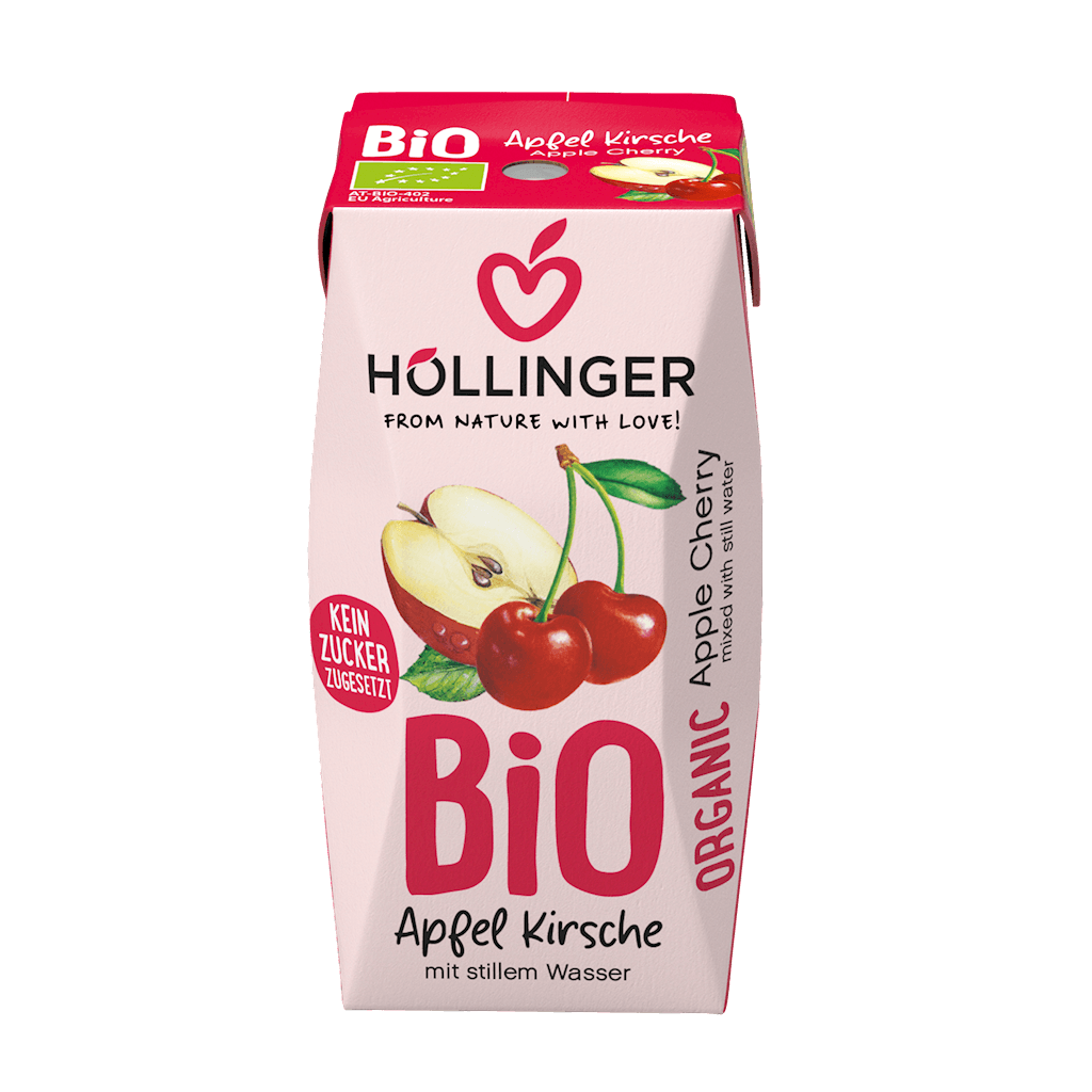 NEKTAR JABŁKOWO - WIŚNIOWY BEZ DODATKU CUKR&Oacute;W BIO 200 ml - HOLLINGER