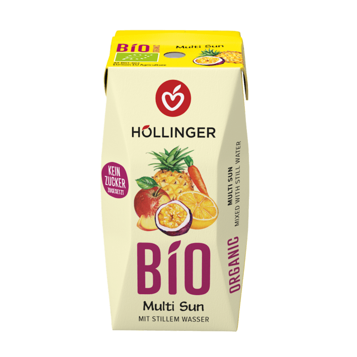 NEKTAR WIELOOWOCOWY + MARCHEW BEZ DODATKU CUKRÓW (MULTI SUNRISE) BIO 200 ml - HOLLINGER