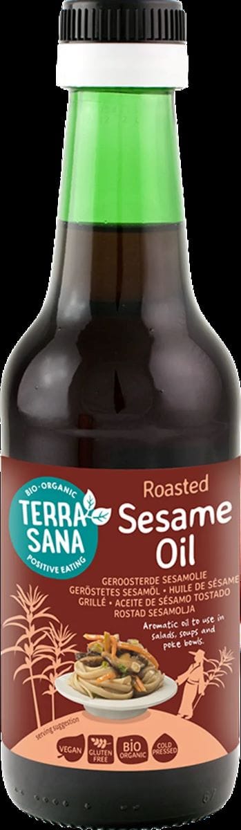 OLEJ SEZAMOWY (Z PRAŻONYCH NASION) BEZGLUTENOWY BIO 250 ml - TERRASANA