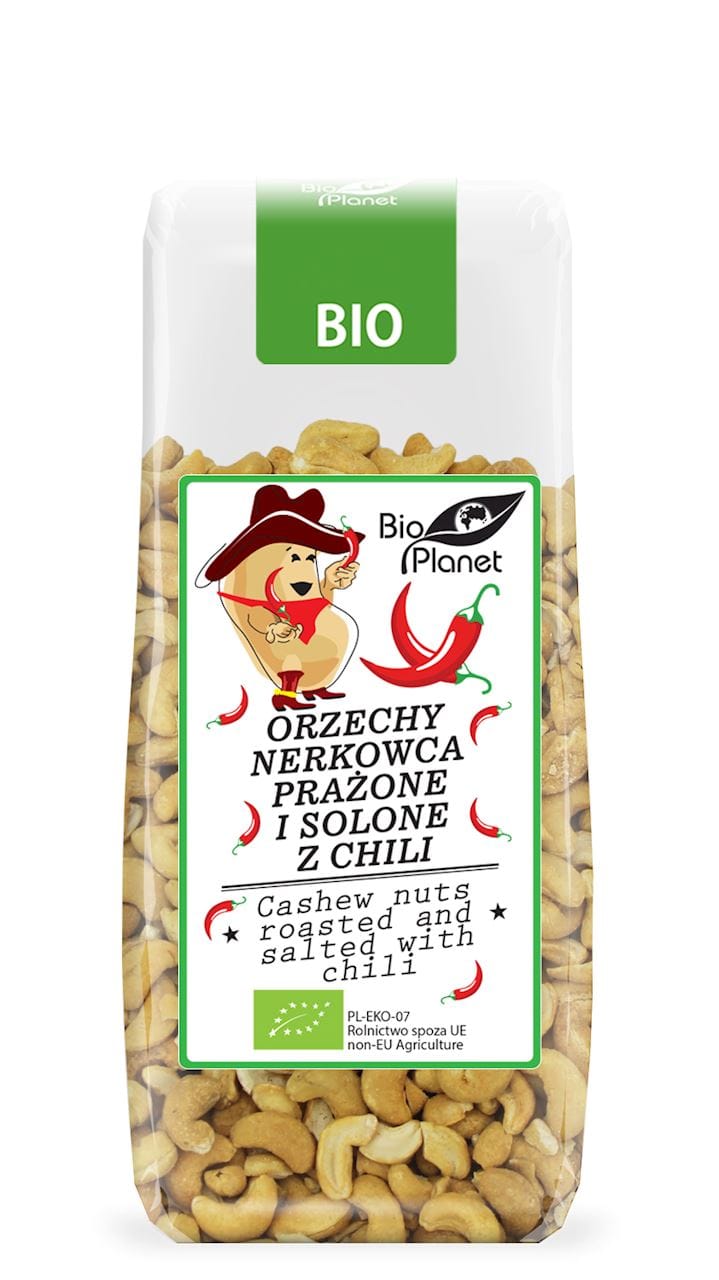 ORZECHY NERKOWCA PRAŻONE I SOLONE Z CHILI BIO 100 g - BIO PLANET