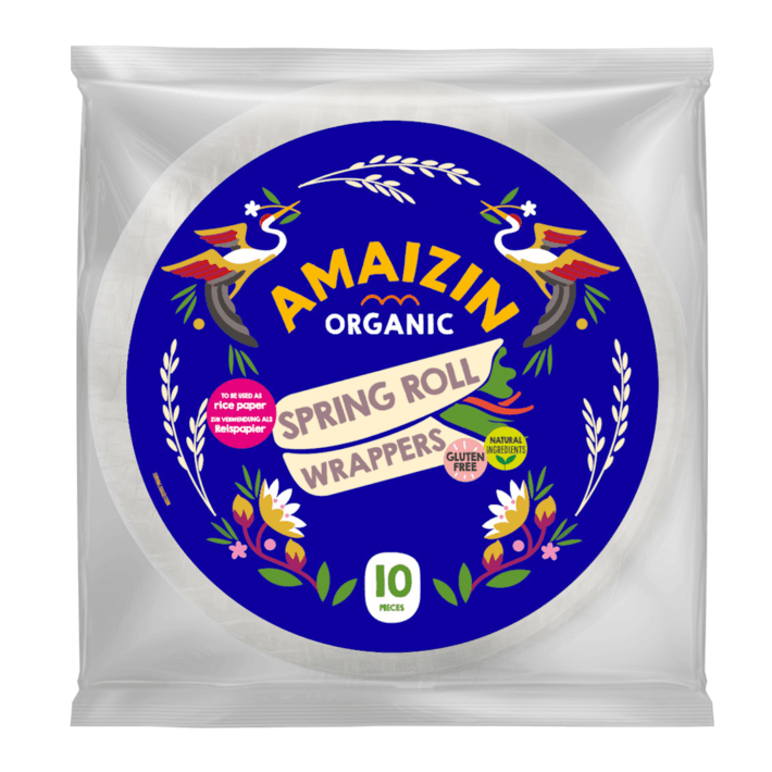 PAPIER RYŻOWY NA SPRING ROLLSY I SAJGONKI BEZGLUTENOWY BIO (10 szt.) 100 g - AMAIZIN