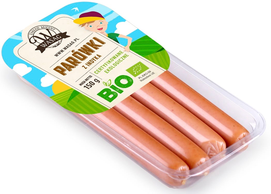 PAR&Oacute;WKI Z INDYKA BIO 150 g - WASĄG (Z P&Oacute;ŁKI)