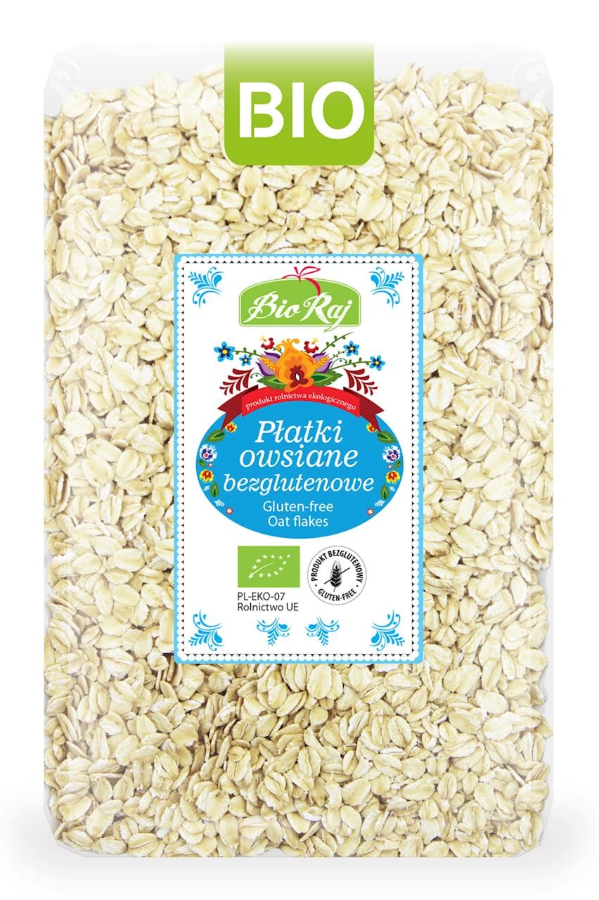 PŁATKI OWSIANE BEZGLUTENOWE BIO (POLSKA) 1 kg - BIO RAJ