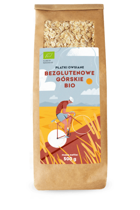 PŁATKI OWSIANE GÓRSKIE BEZGLUTENOWE BIO 500 g - PIĘĆ PRZEMIAN