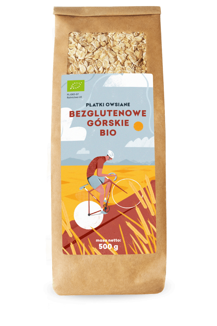 PŁATKI OWSIANE G&Oacute;RSKIE BEZGLUTENOWE BIO 500 g - PIĘĆ PRZEMIAN
