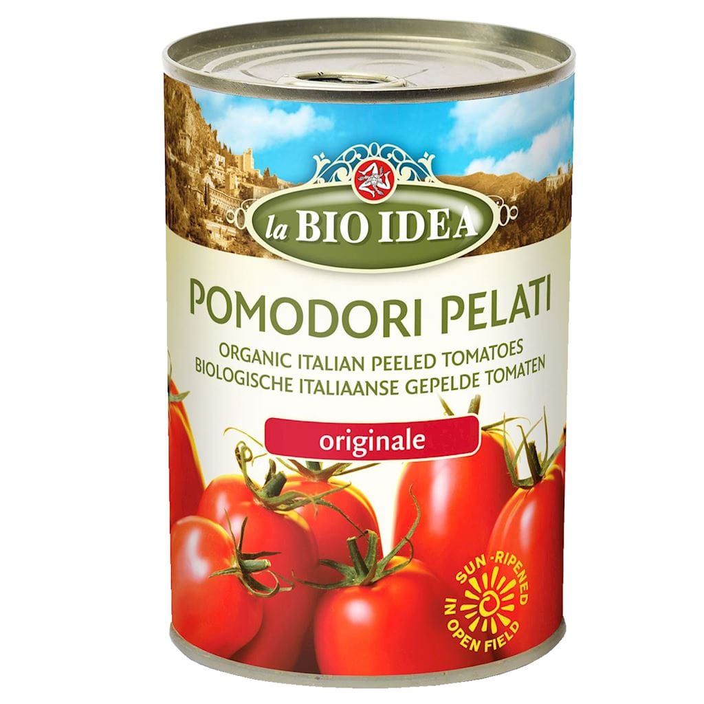 POMIDORY PELATI BEZ SK&Oacute;RY BIO 400 g (240 g) - LA BIO IDEA