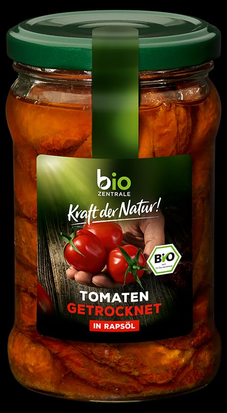 POMIDORY SUSZONE W OLEJU RZEPAKOWYM BEZGLUTENOWE BIO 270 g (150 g) - BIO ZENTRALE