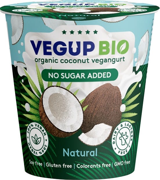 PRODUKT KOKOSOWY NATURALNY BEZ DODATKU CUKR&Oacute;W BEZGLUTENOWY VEGANGURT BIO 140 g - VEGUP BIO