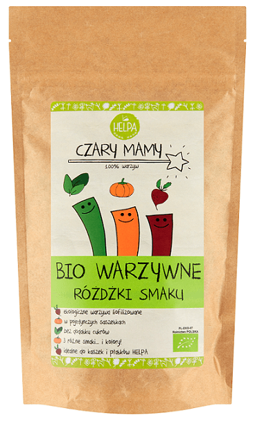 R&Oacute;ŻDŻKI SMAKU WARZYWNE (LIOFILIZOWANE WARZYWA) BIO (9 x 2 g) 18 g - HELPA