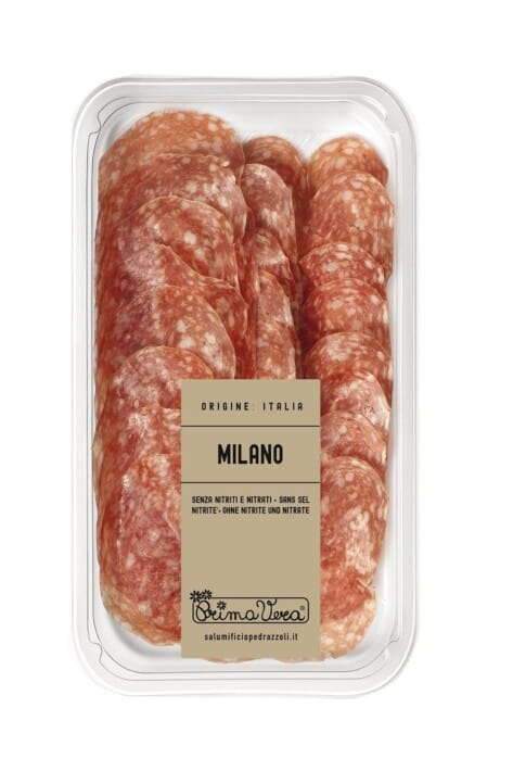 SALAMI MILANO DOJRZEWAJĄCE PLASTRY BEZGLUTENOWE BIO 70 g - PRIMAVERA