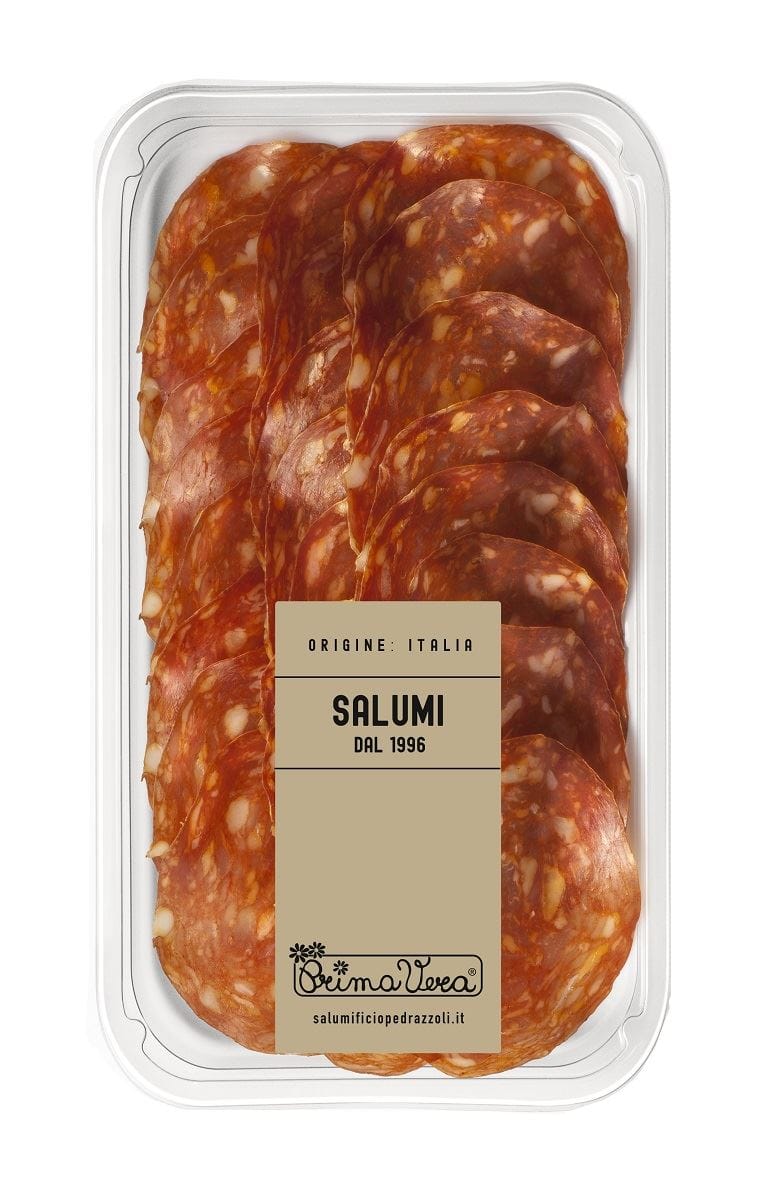 SALAMI PICCANTE DOJRZEWAJĄCE PLASTRY BEZGLUTENOWE BIO 70 g - PRIMAVERA