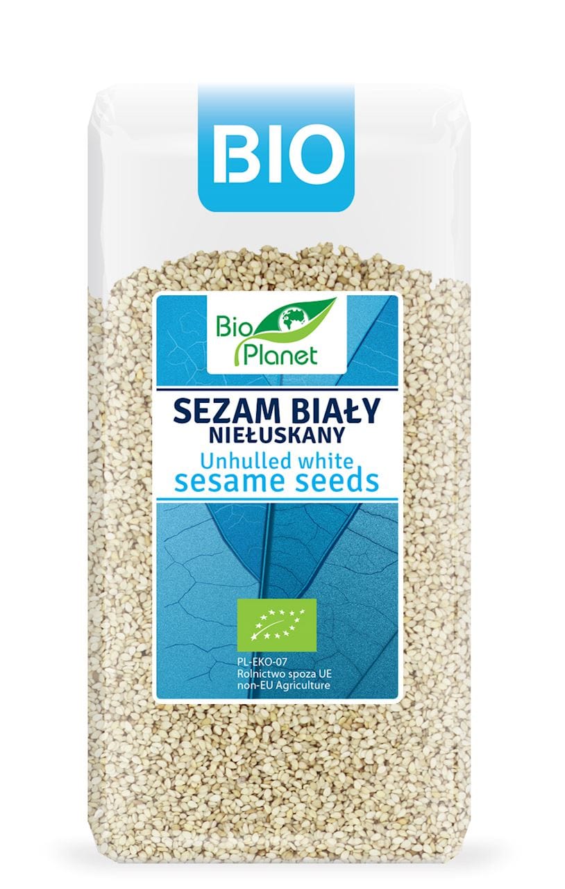 SEZAM BIAŁY NIEŁUSKANY BIO 250 g - BIO PLANET