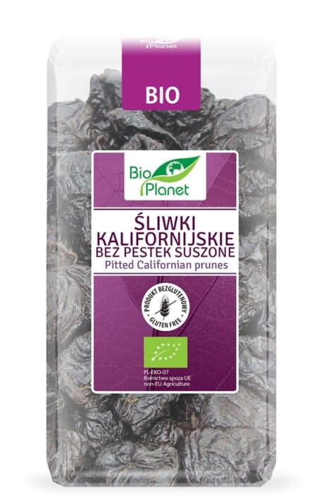 ŚLIWKI KALIFORNIJSKIE SUSZONE BEZGLUTENOWE BIO 400 g - BIO PLANET