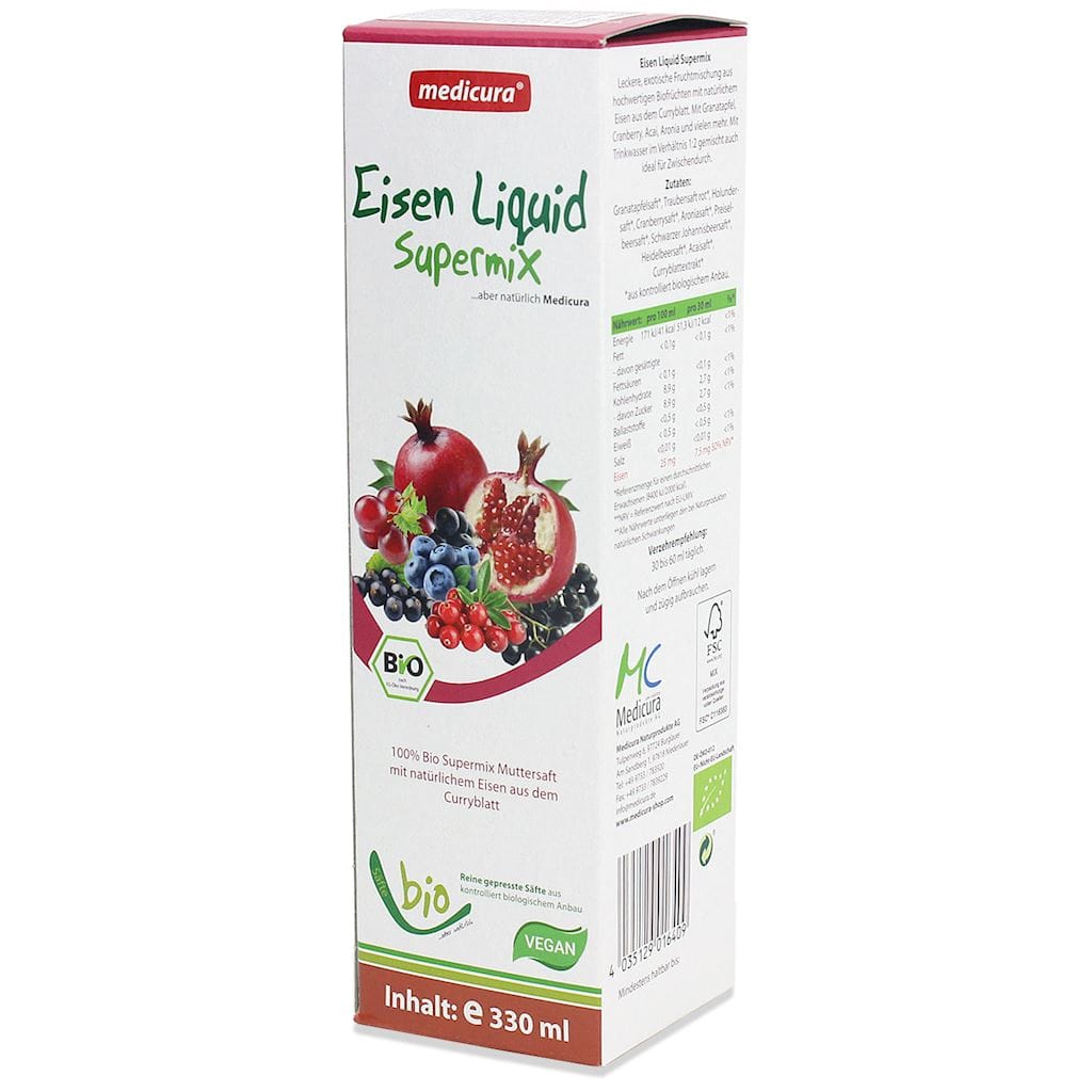 SOK WIELOOWOCOWY (ŹR&Oacute;DŁO ŻELAZA) BIO 330 ml - MEDICURA