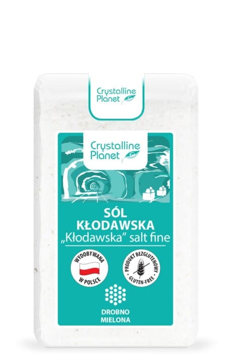 SÓL KŁODAWSKA DROBNO MIELONA BEZGLUTENOWA 600 g - CRYSTALLINE PLANET