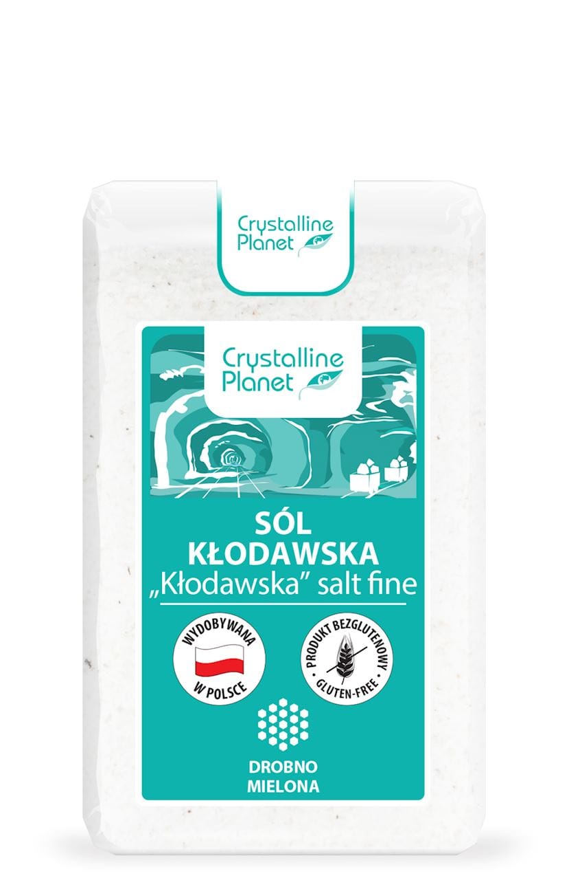 S&Oacute;L KŁODAWSKA DROBNO MIELONA BEZGLUTENOWA 600 g - CRYSTALLINE PLANET