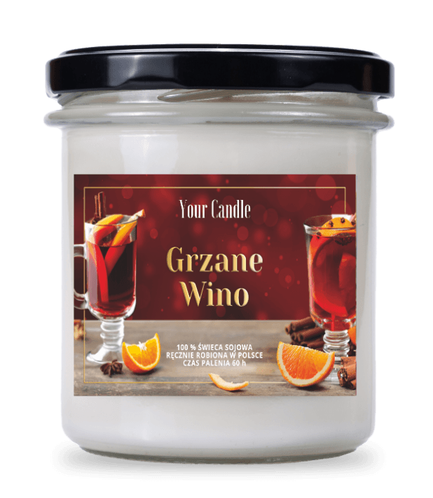 ŚWIECA SOJOWA ZAPACHOWA GRZANE WINO 300 ml - YOUR CANDLE (PRODUKT SEZONOWY)
