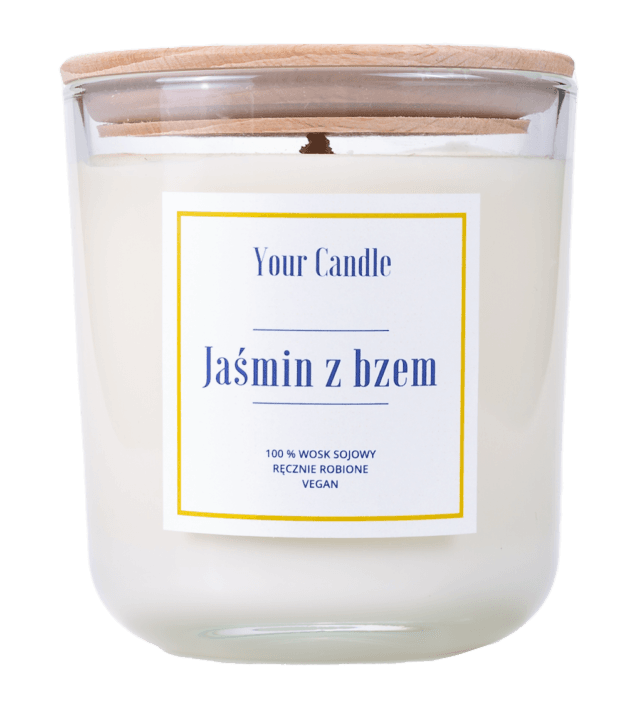 ŚWIECA SOJOWA ZAPACHOWA JAŚMIN Z BZEM 210 ml - YOUR CANDLE