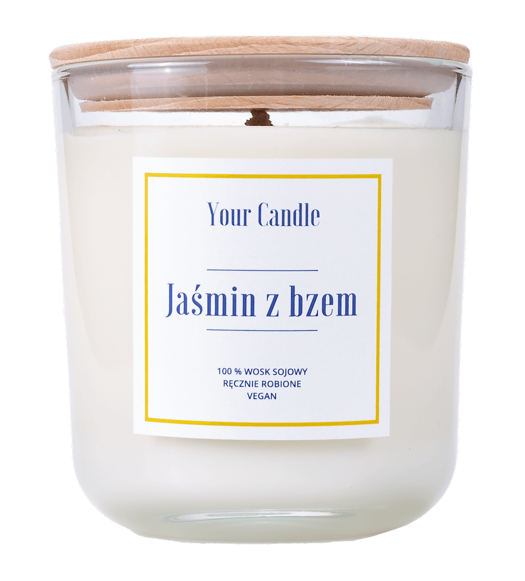 ŚWIECA SOJOWA ZAPACHOWA JAŚMIN Z BZEM 210 ml - YOUR CANDLE