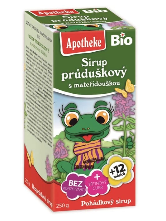 SYROP DLA DZIECI Z TYMIANKU I DZIKIEJ RÓŻY PO 1 ROKU BIO 250 g - APOTHEKE