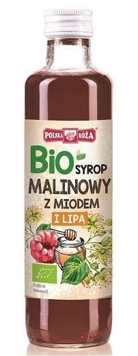 SYROP MALINOWY Z MIODEM I LIPĄ BIO 250 ml - POLSKA R&Oacute;ŻA