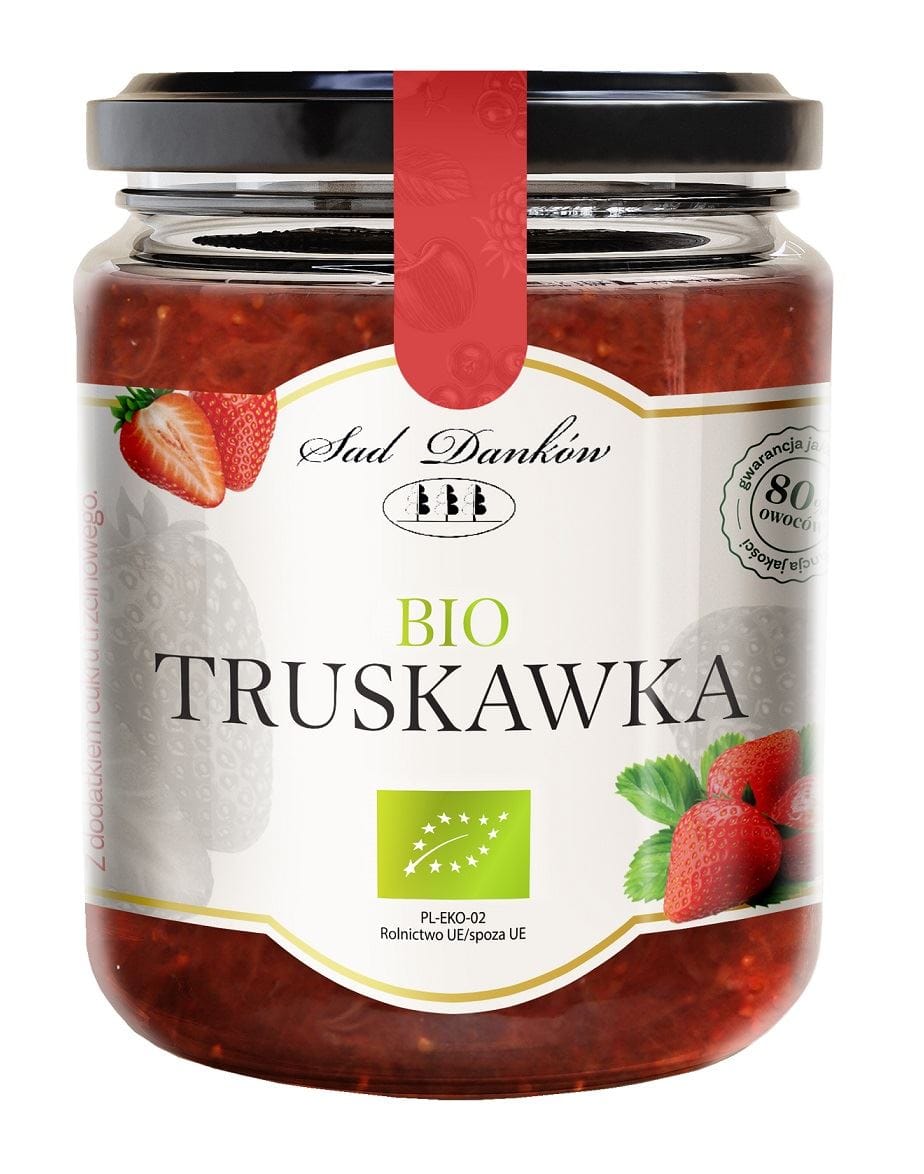 TRUSKAWKA 80 % Z CUKREM TRZCINOWYM BIO 270 g - SAD DANK&Oacute;W