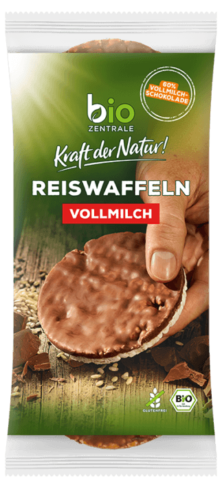 WAFLE RYŻOWE Z MLECZNĄ CZEKOLADĄ BEZGLUTENOWE BIO 100 g - BIO ZENTRALE
