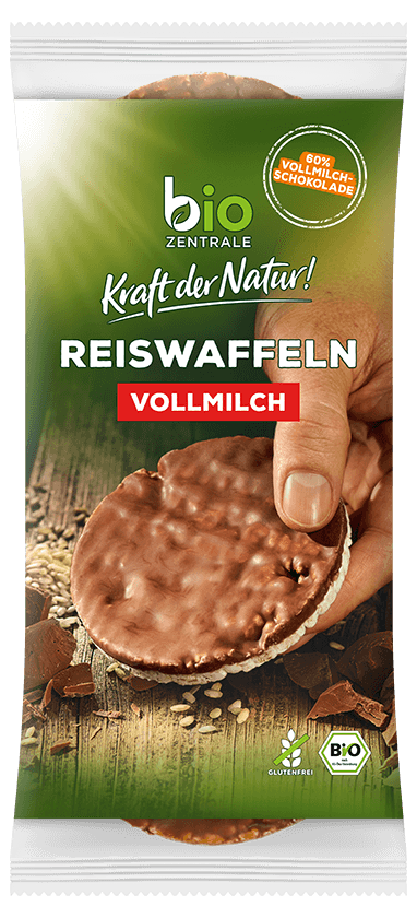 WAFLE RYŻOWE Z MLECZNĄ CZEKOLADĄ BEZGLUTENOWE BIO 100 g - BIO ZENTRALE