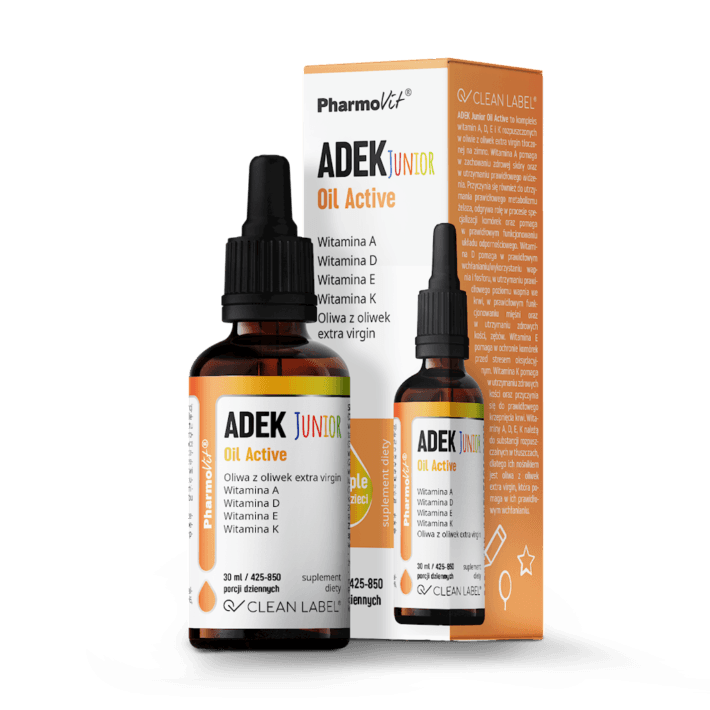 WITAMINA ADEK JUNIOR DLA DZIECI W KROPLACH BEZGLUTENOWE 30 ml - PHARMOVIT (CLEAN LABEL)