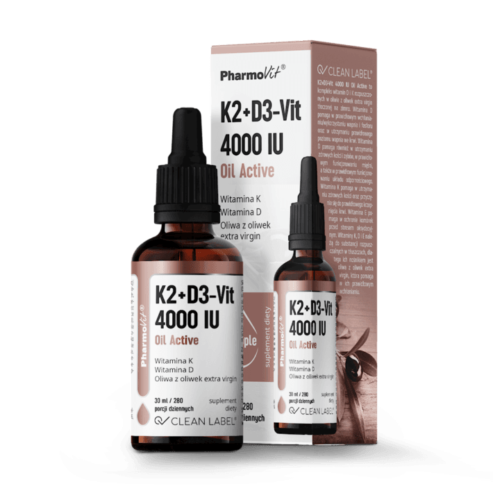 WITAMINA K2 + D3 W KROPLACH BEZGLUTENOWE 30 ml - PHARMOVIT (CLEAN LABEL)