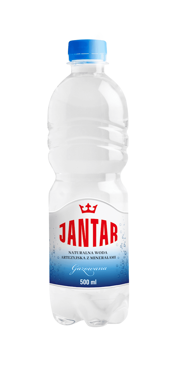 WODA ŹR&Oacute;DLANA ŚREDNIOZMINERALIZOWANA GAZOWANA 500 ml - JANTAR