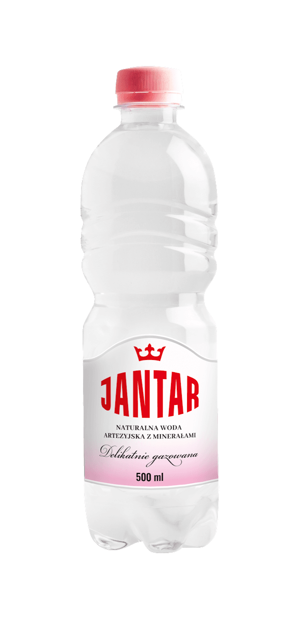 WODA ŹR&Oacute;DLANA ŚREDNIOZMINERALIZOWANA LEKKO GAZOWANA 500 ml - JANTAR