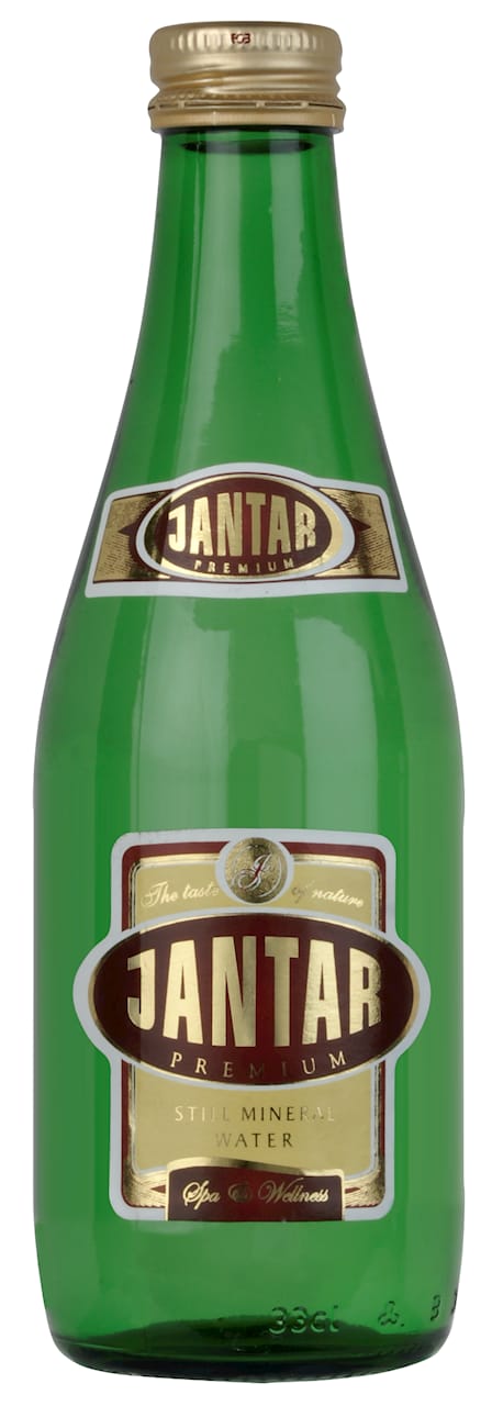 WODA ŹR&Oacute;DLANA ŚREDNIOZMINERALIZOWANA NIEGAZOWANA 330 ml (SZKŁO) - JANTAR