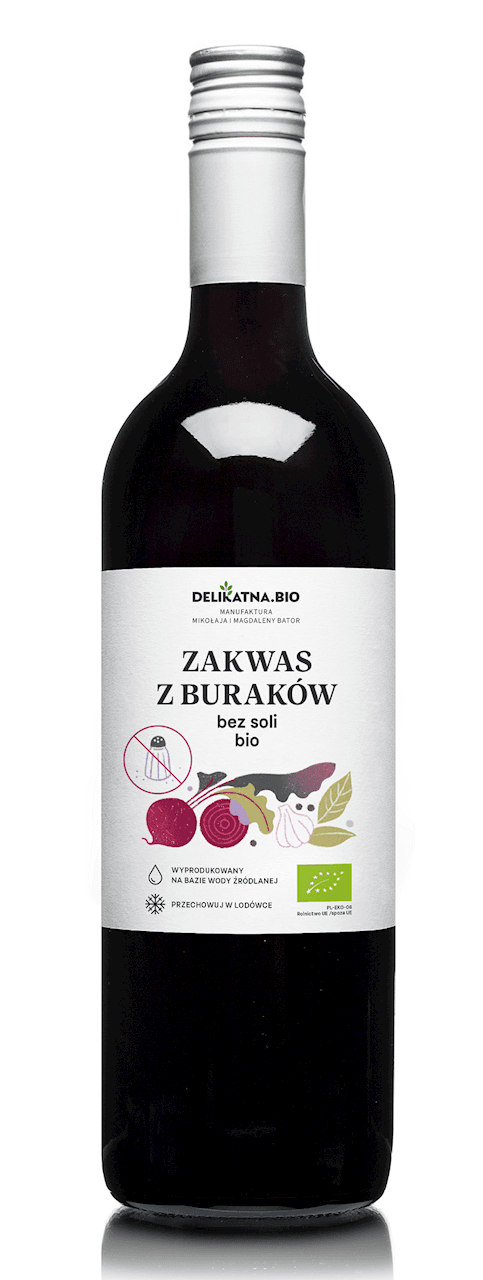 ZAKWAS Z BURAK&Oacute;W BEZ SOLI BIO 700 ml - DELIKATNA (ZAKWASOWNIA)