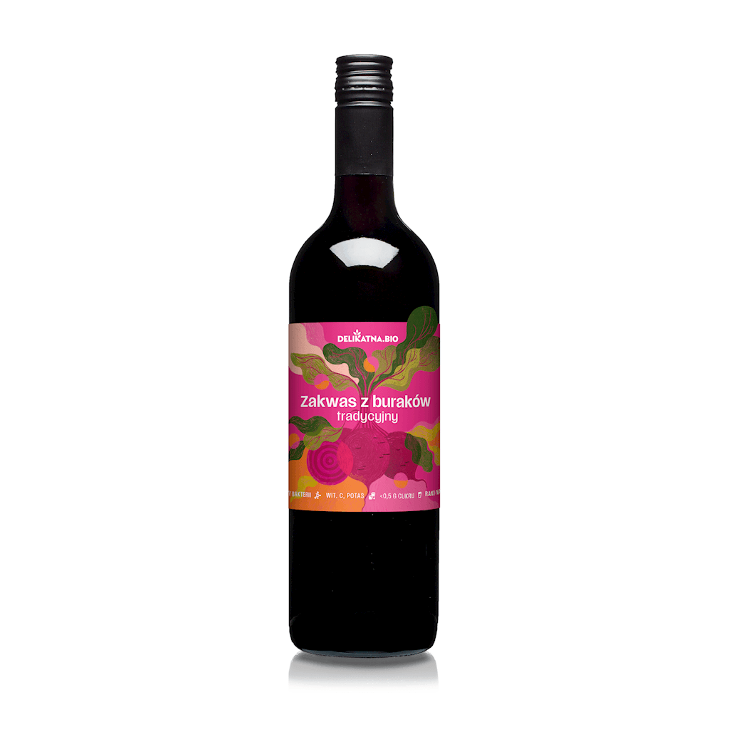 ZAKWAS Z BURAK&Oacute;W TRADYCYJNY BIO 700 ml - DELIKATNA (ZAKWASOWNIA)