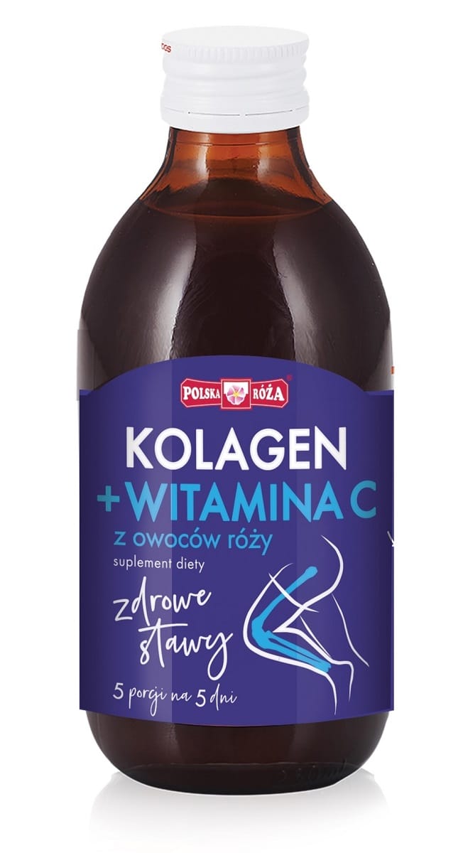 ZDROWE STAWY - KOLAGEN + WITAMINA C Z OWOC&Oacute;W R&Oacute;ŻY 250 ml - POLSKA R&Oacute;ŻA